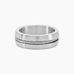 Histoire d'Or Bague Sam Acier Blanc Hot