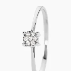 Histoire d'Or Bague Sandrine or blanc diamant New