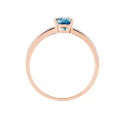 Histoire d'Or Bague Sarika Or Rose Topaze Et Oxyde De Zirconium New