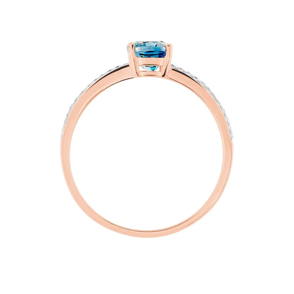 Histoire d'Or Bague Sarika Or Rose Topaze Et Oxyde De Zirconium New