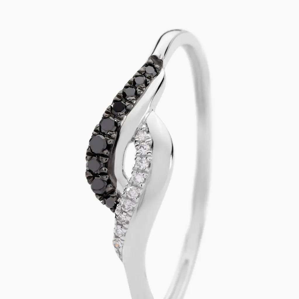 Histoire d'Or Bague Sculptural Or Blanc Diamant
