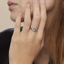 Histoire d'Or Bague Seasaidh Argent Blanc Hot