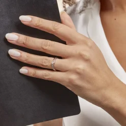 Histoire d'Or Bague Selene or blanc diamant Outlet