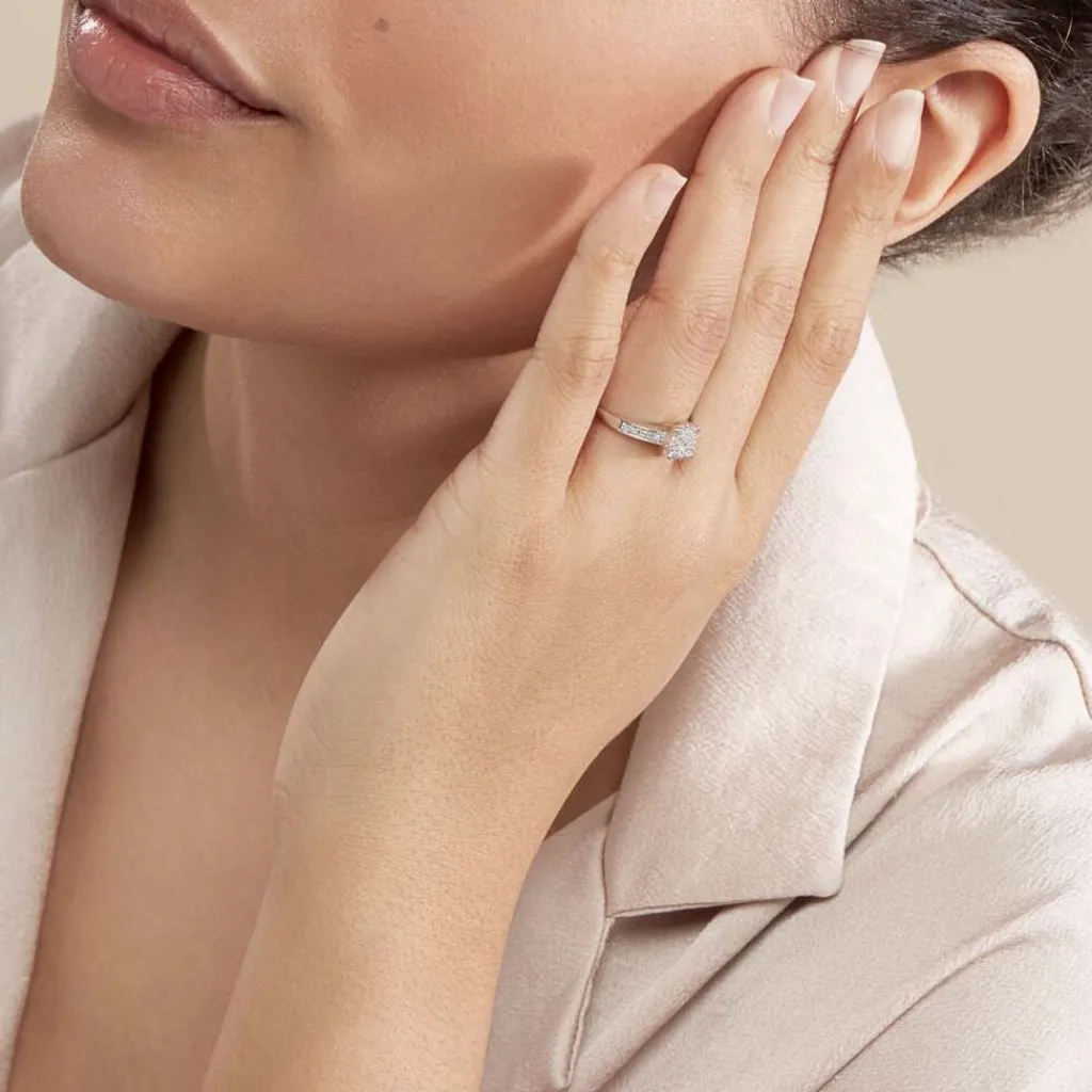 Histoire d'Or Bague Serena Or Blanc Diamant Sale