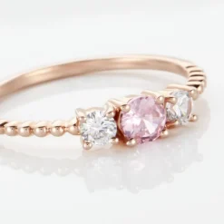 Histoire d'Or Bague Shahar Argent Rose Oxyde De Zirconium