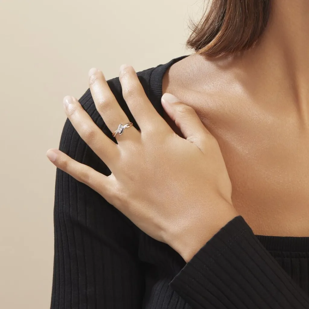 Histoire d'Or Bague Sharron Or Bicolore Diamant Blanc Online