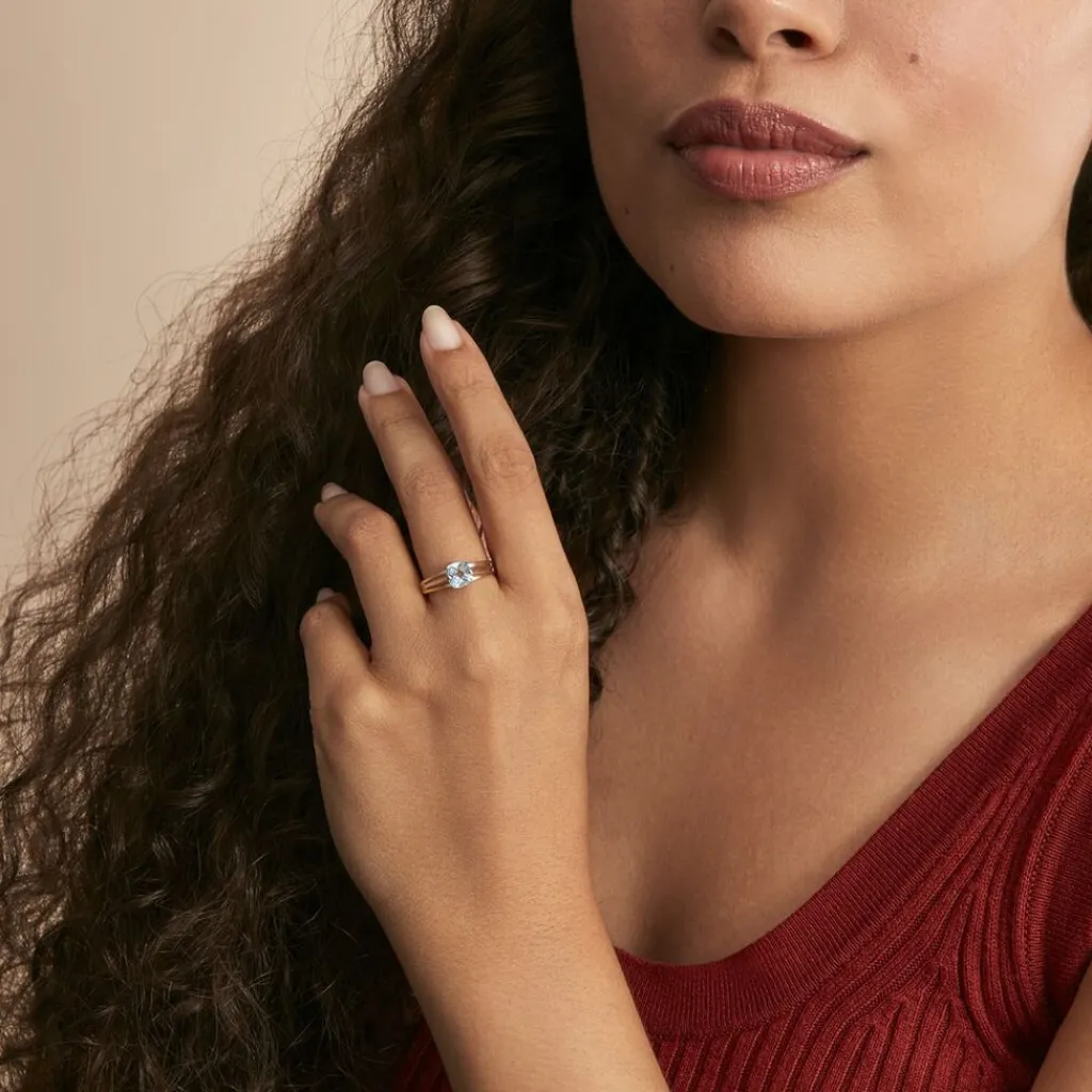 Histoire d'Or Bague Sidoine Or Bicolore Topaze Sale