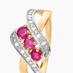 Histoire d'Or Bague Simma Or Jaune Diamant Et Rubis or jaune rubis Clearance