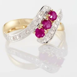 Histoire d'Or Bague Simma Or Jaune Diamant Et Rubis or jaune rubis Clearance