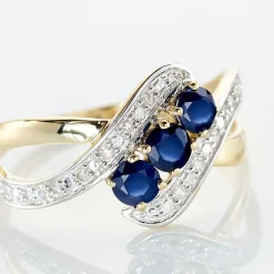 Histoire d'Or Bague Simma Et Diamant or jaune saphir Clearance