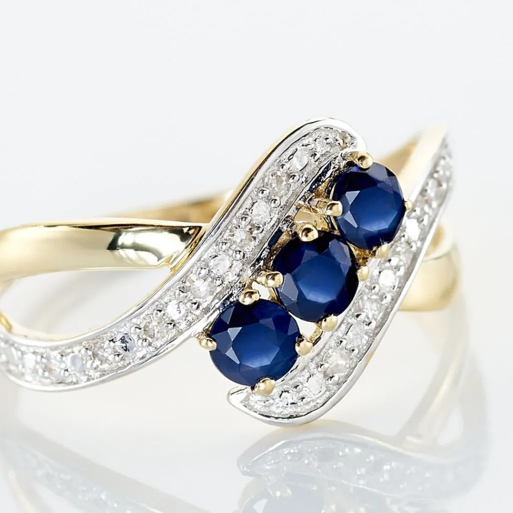 Histoire d'Or Bague Simma Et Diamant or jaune saphir Clearance