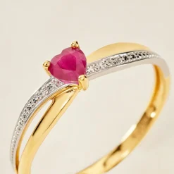Histoire d'Or Bague Skylar Or Bicolore Rubis Diamant Discount