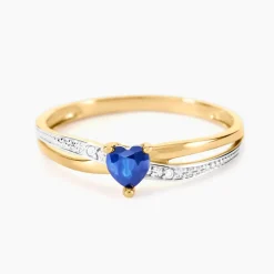 Histoire d'Or Bague Skylar Diamant or bicolore saphir New