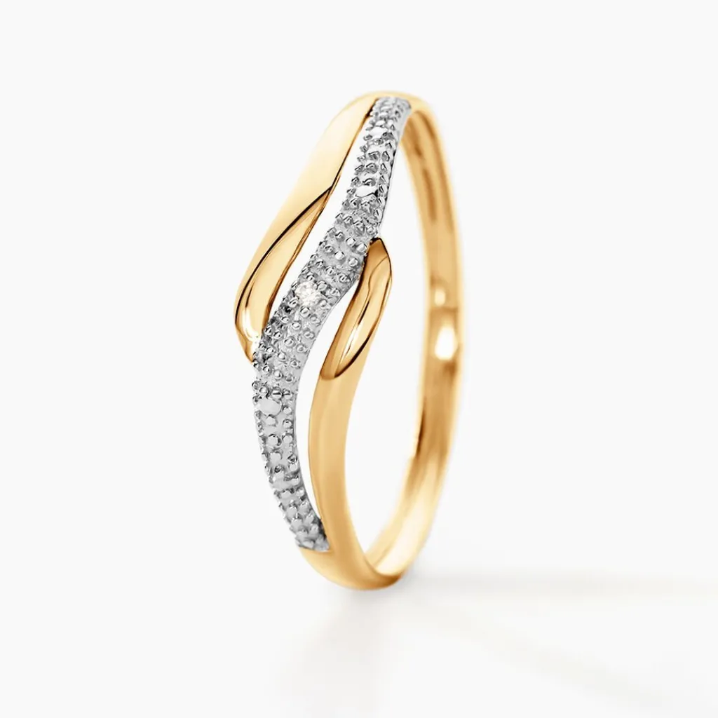 Histoire d'Or Bague Smeralda Or Bicolore Diamant Sale