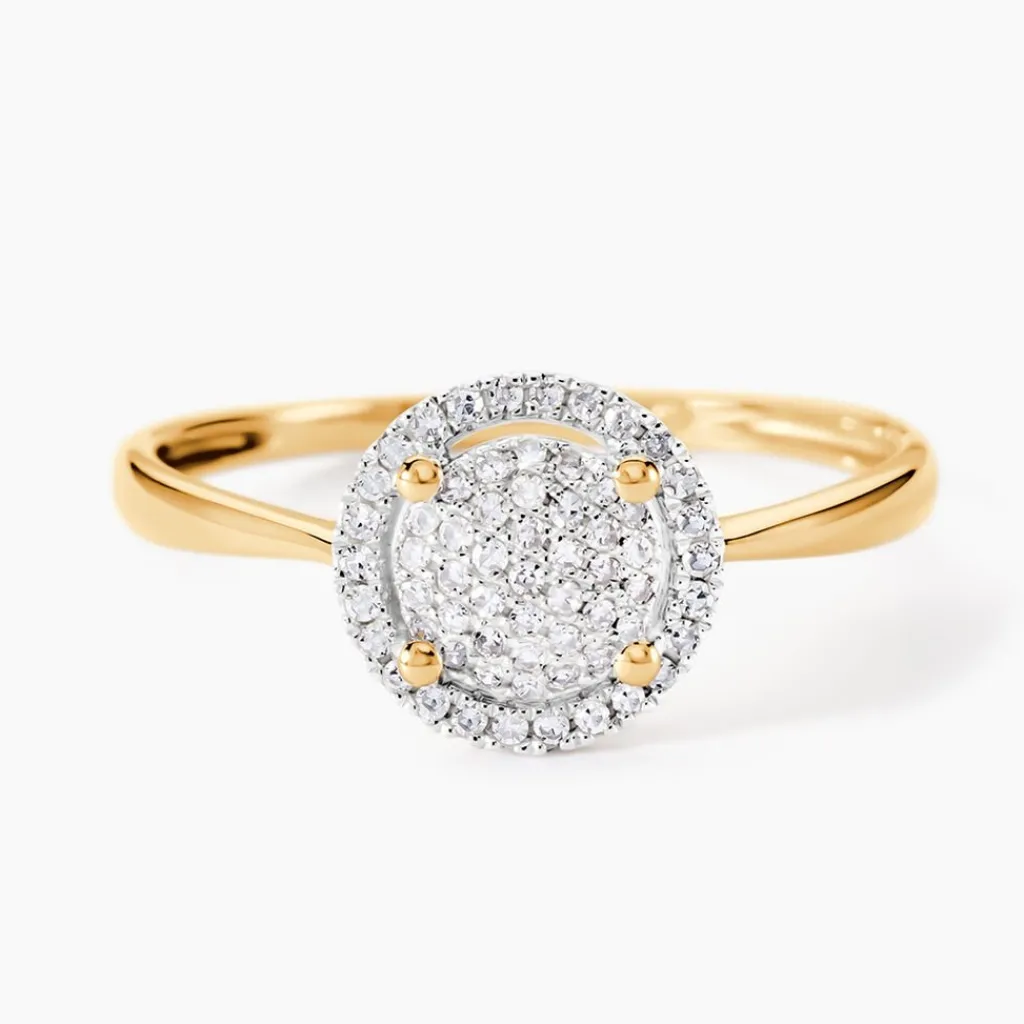 Histoire d'Or Bague Soleil D'hiver or jaune diamant Discount