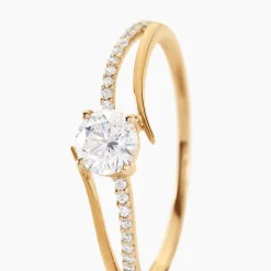Histoire d'Or Bague Solitaire Abelia Or Jaune Oxyde De Zirconium Clearance