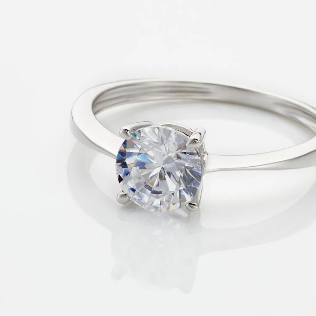 Histoire d'Or Bague Solitaire Abriel Or Blanc Oxyde De Zirconium Online