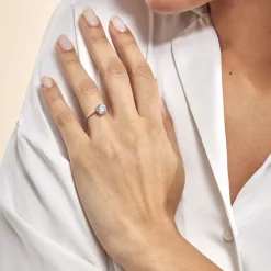 Histoire d'Or Bague Solitaire Abriel Or Blanc Oxyde De Zirconium Hot
