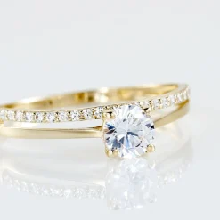 Histoire d'Or Bague Solitaire Anatoline De Zirconium or jaune oxyde Discount