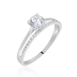 Histoire d'Or Bague Solitaire Anatoline De Zirconium or blanc oxyde Outlet