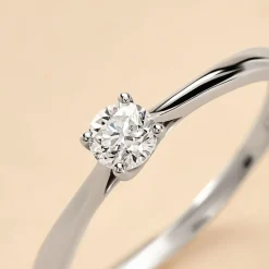 Histoire d'Or Bague Solitaire Aphrodite platine blanc diamant Clearance