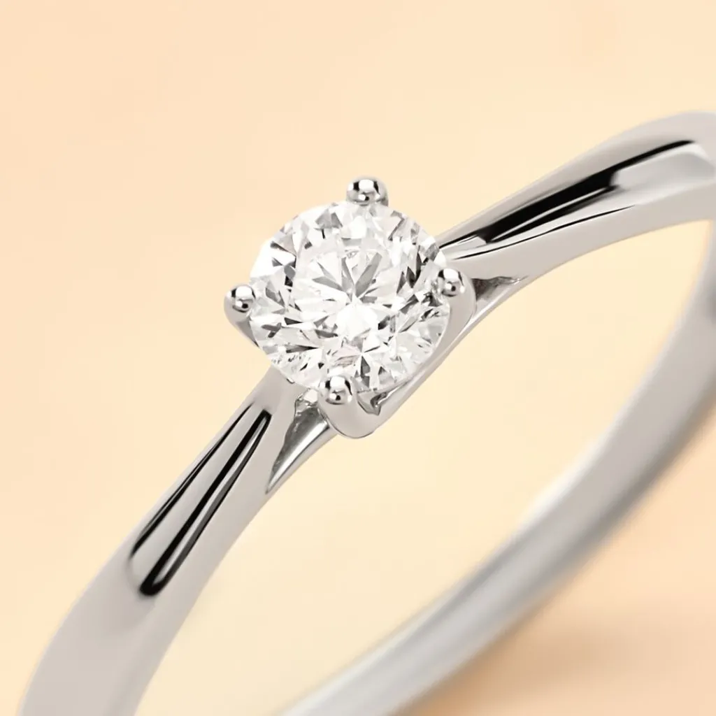 Histoire d'Or Bague Solitaire Aphrodite platine blanc diamant Online