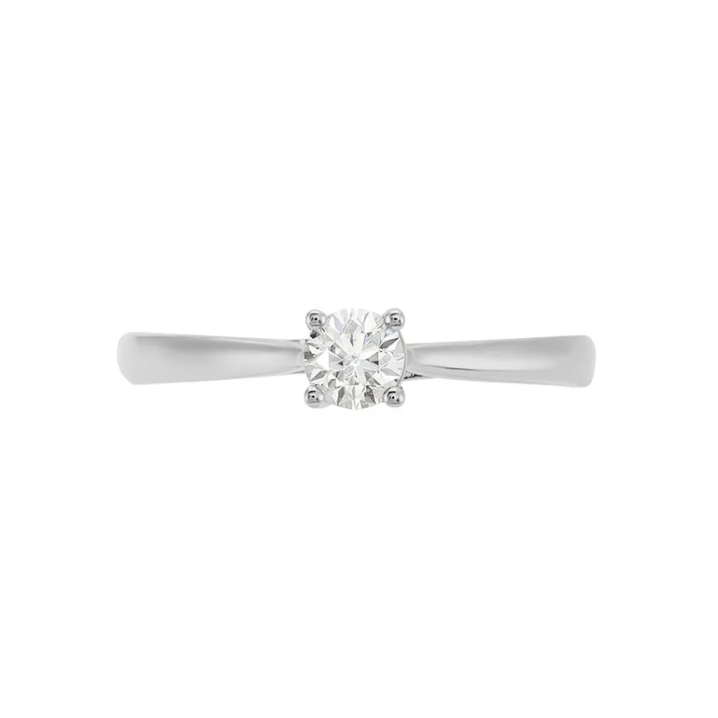 Histoire d'Or Bague Solitaire Aphrodite platine blanc diamant