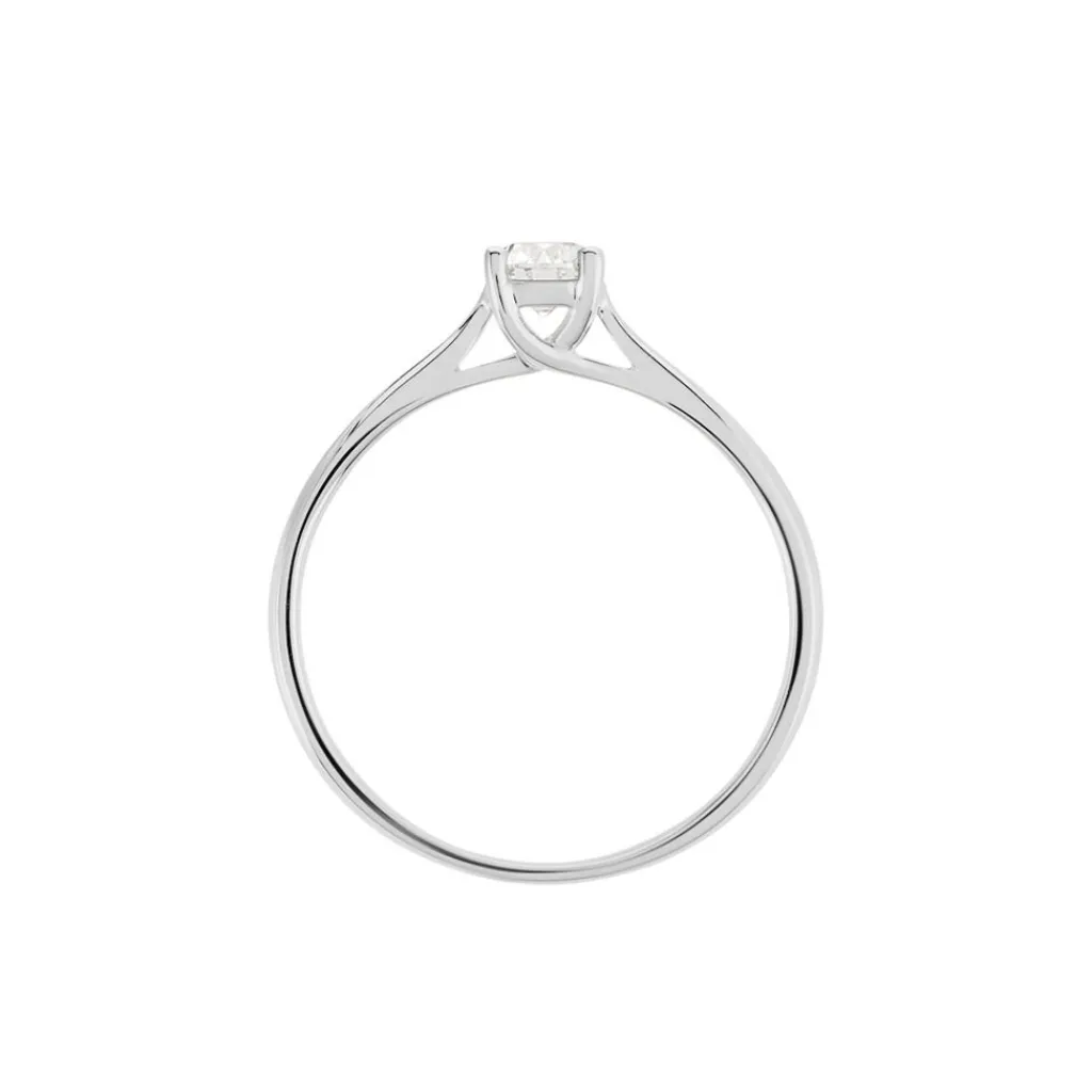 Histoire d'Or Bague Solitaire Aphrodite platine blanc diamant