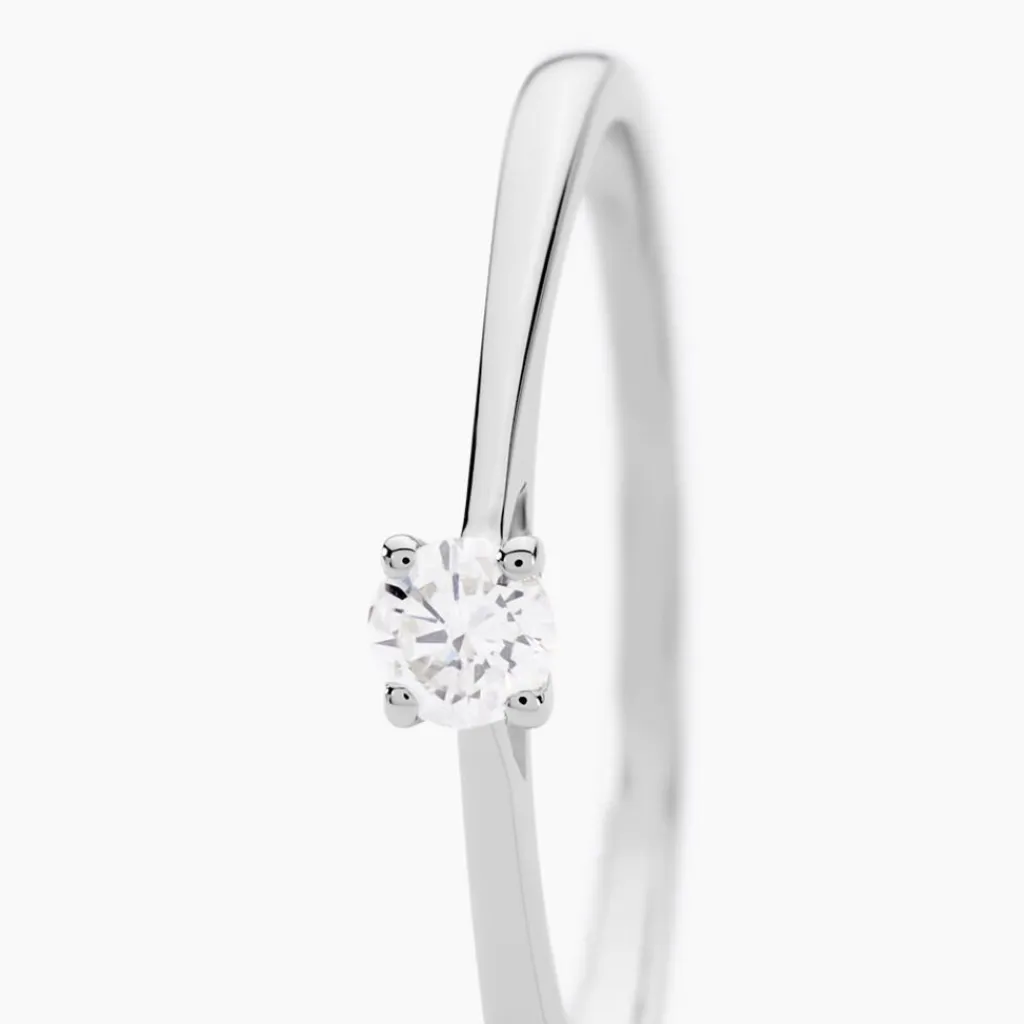 Histoire d'Or Bague Solitaire Aphrodite Or Blanc Diamant or blanc diamant blanc Best