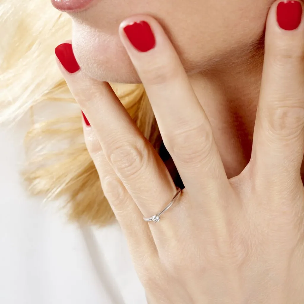 Histoire d'Or Bague Solitaire Aphrodite Or Blanc Diamant or blanc diamant blanc Best