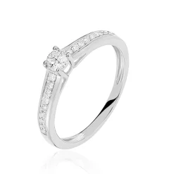 Histoire d'Or Bague Solitaire Aramis Or Blanc Diamant Clearance