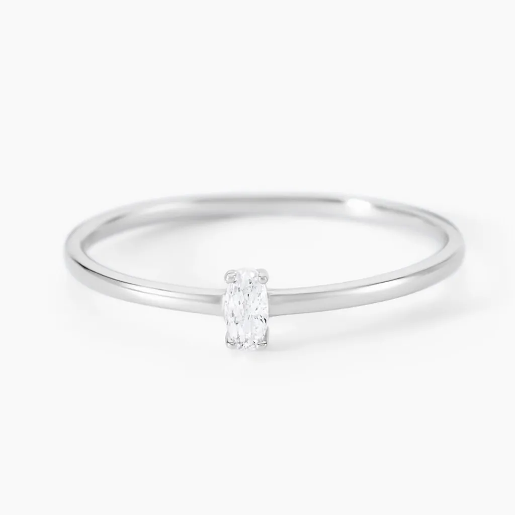Histoire d'Or Bague Solitaire Argent Blanc 1er Solitaire Oxyde De Zirconium Best