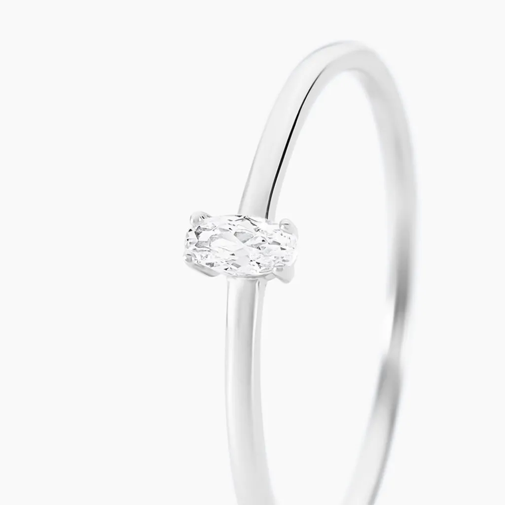 Histoire d'Or Bague Solitaire Argent Blanc 1er Solitaire Oxyde De Zirconium Best