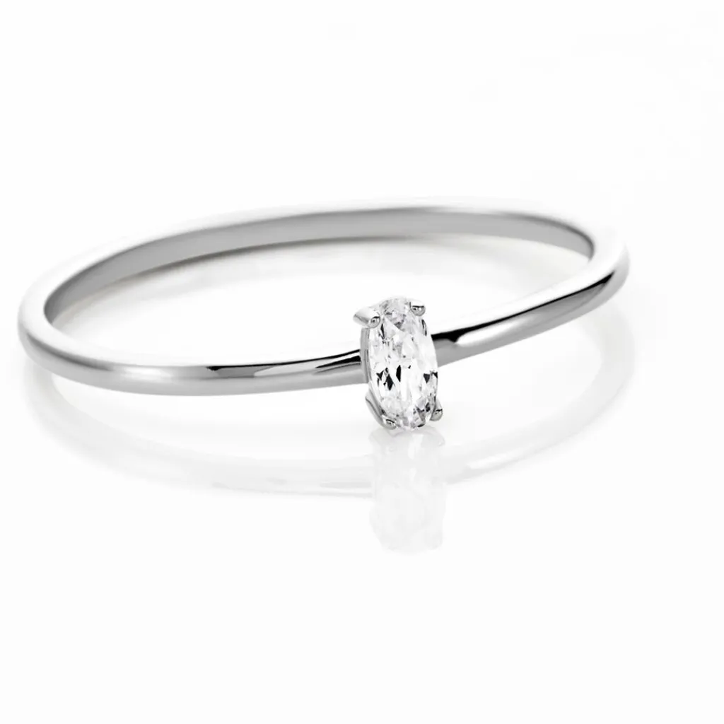 Histoire d'Or Bague Solitaire Argent Blanc 1er Solitaire Oxyde De Zirconium Best