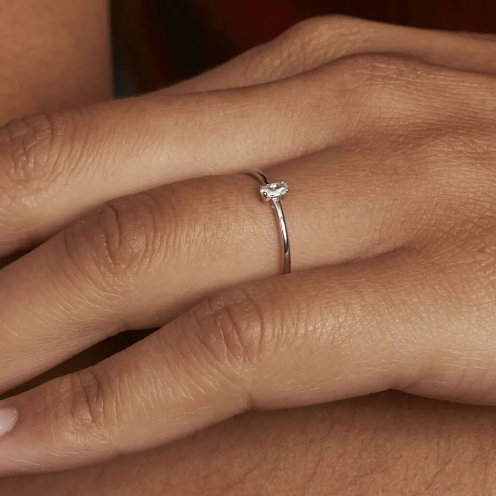 Histoire d'Or Bague Solitaire Argent Blanc 1er Solitaire Oxyde De Zirconium Best