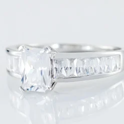 Histoire d'Or Bague Solitaire Aronn Argent Blanc Oxyde De Zirconium Discount