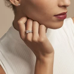 Histoire d'Or Bague Solitaire Aronn Argent Blanc Oxyde De Zirconium Discount