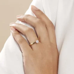 Histoire d'Or Bague Solitaire Artemis Or Jaune Diamant New