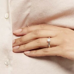 Histoire d'Or Bague Solitaire Artemis Or Blanc Diamant Online