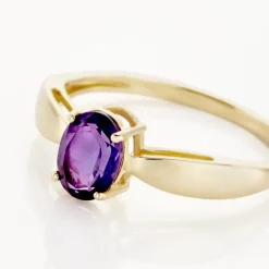 Histoire d'Or Bague Solitaire Arzula Or Jaune Amethyste or jaune amethyste violette New