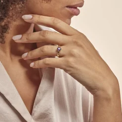 Histoire d'Or Bague Solitaire Arzula Or Jaune Amethyste or jaune amethyste violette New