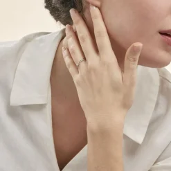 Histoire d'Or Bague Solitaire Asia Or Blanc Diamant Hot