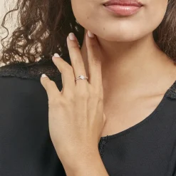 Histoire d'Or Bague Solitaire Atalante Or Blanc Diamant Discount