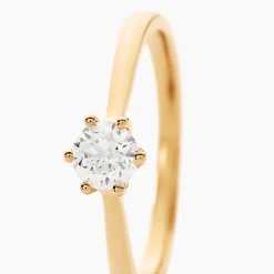 Histoire d'Or Bague Solitaire Athena or jaune diamant Online