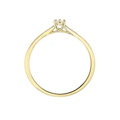 Histoire d'Or Bague Solitaire Athena or jaune diamant