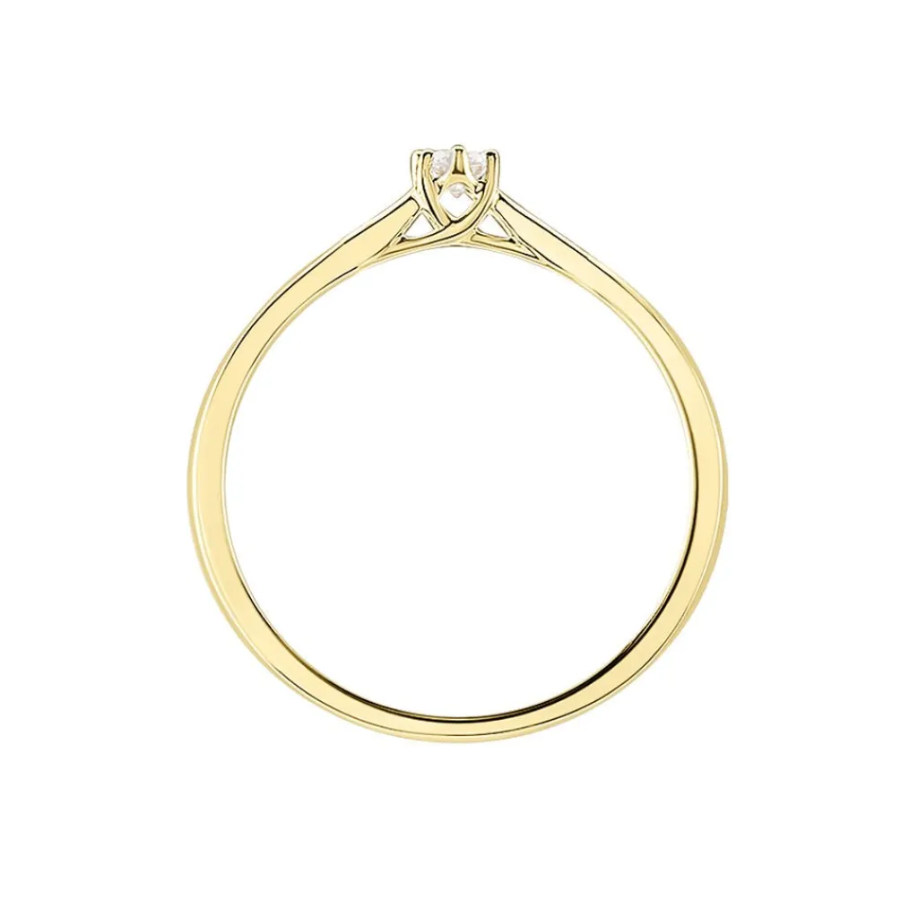 Histoire d'Or Bague Solitaire Athena or jaune diamant