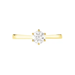 Histoire d'Or Bague Solitaire Athena or jaune diamant