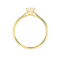 Histoire d'Or Bague Solitaire Athena or jaune diamant