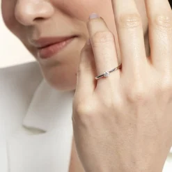 Histoire d'Or Bague Solitaire Athena or blanc diamant Discount