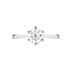 Histoire d'Or Bague Solitaire Athena or blanc diamant Sale